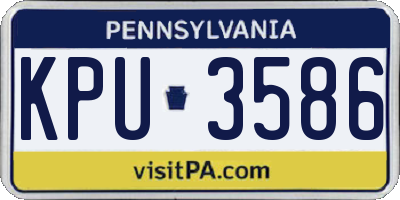 PA license plate KPU3586