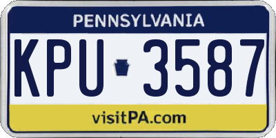 PA license plate KPU3587