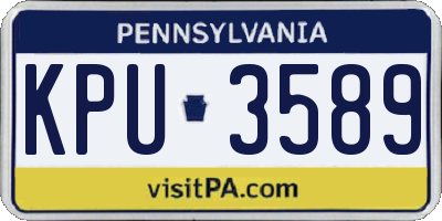 PA license plate KPU3589