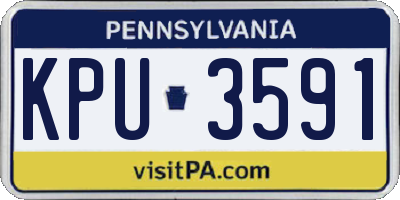 PA license plate KPU3591
