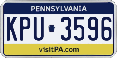 PA license plate KPU3596
