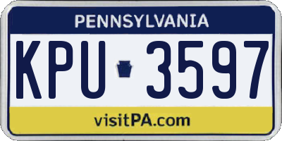 PA license plate KPU3597