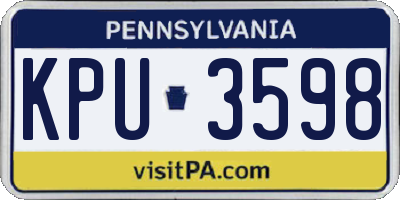 PA license plate KPU3598