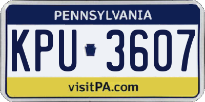 PA license plate KPU3607