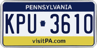 PA license plate KPU3610