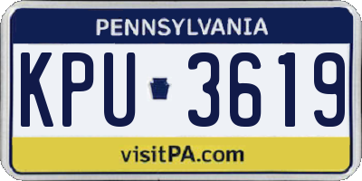 PA license plate KPU3619