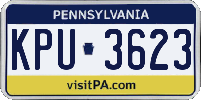 PA license plate KPU3623