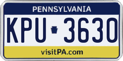 PA license plate KPU3630