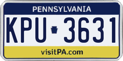 PA license plate KPU3631