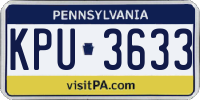 PA license plate KPU3633
