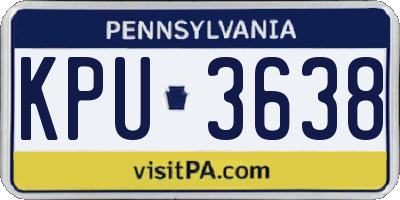 PA license plate KPU3638
