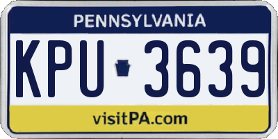 PA license plate KPU3639