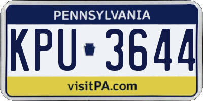 PA license plate KPU3644