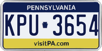PA license plate KPU3654