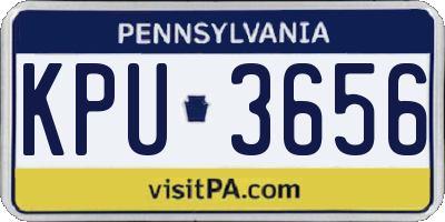 PA license plate KPU3656