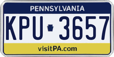 PA license plate KPU3657