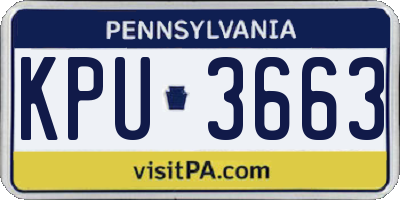 PA license plate KPU3663