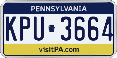 PA license plate KPU3664