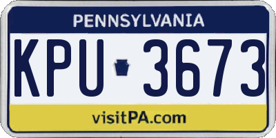 PA license plate KPU3673