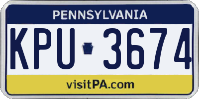 PA license plate KPU3674
