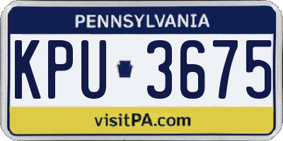 PA license plate KPU3675