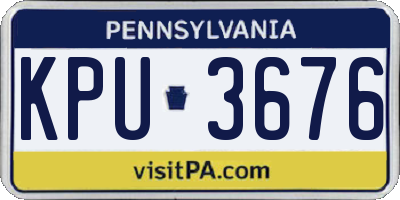 PA license plate KPU3676