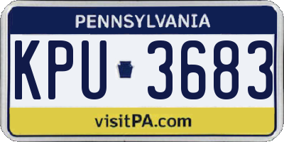 PA license plate KPU3683