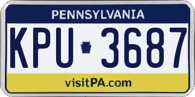 PA license plate KPU3687