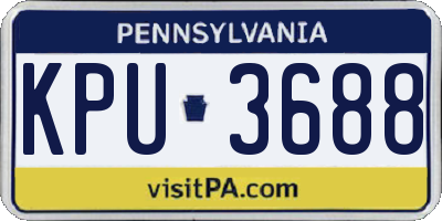 PA license plate KPU3688