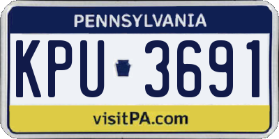 PA license plate KPU3691