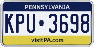 PA license plate KPU3698