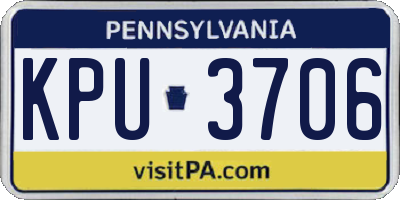 PA license plate KPU3706