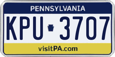 PA license plate KPU3707