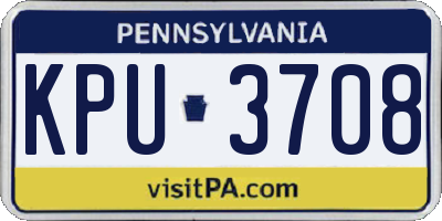 PA license plate KPU3708
