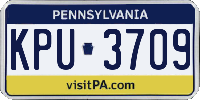 PA license plate KPU3709