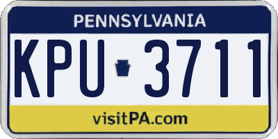 PA license plate KPU3711