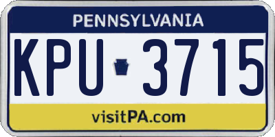 PA license plate KPU3715
