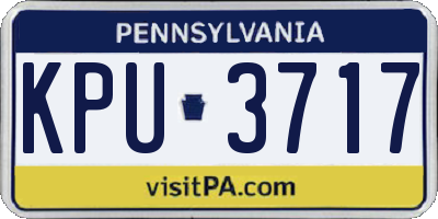 PA license plate KPU3717