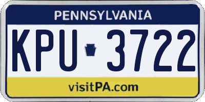 PA license plate KPU3722