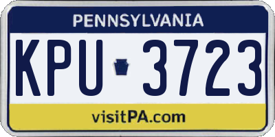 PA license plate KPU3723