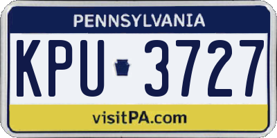 PA license plate KPU3727