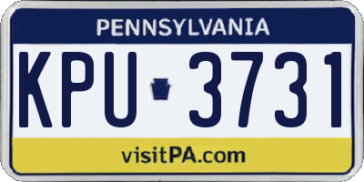 PA license plate KPU3731
