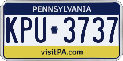 PA license plate KPU3737
