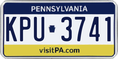 PA license plate KPU3741
