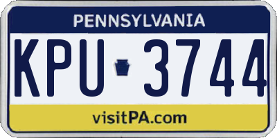 PA license plate KPU3744