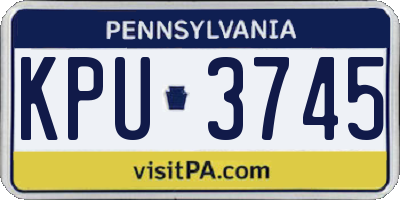 PA license plate KPU3745