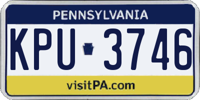 PA license plate KPU3746