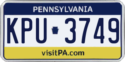 PA license plate KPU3749