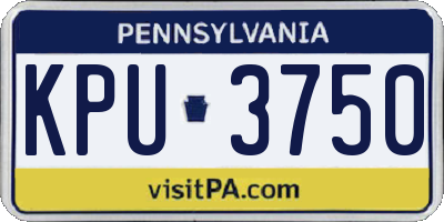 PA license plate KPU3750