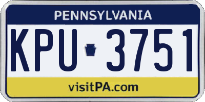 PA license plate KPU3751